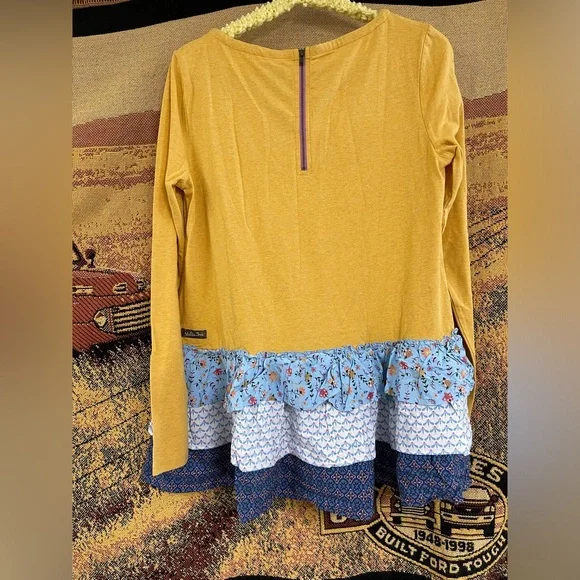 Matilda Jane, cotton dress casual ruffle bottom blouse, size L - Picture 2 of 2